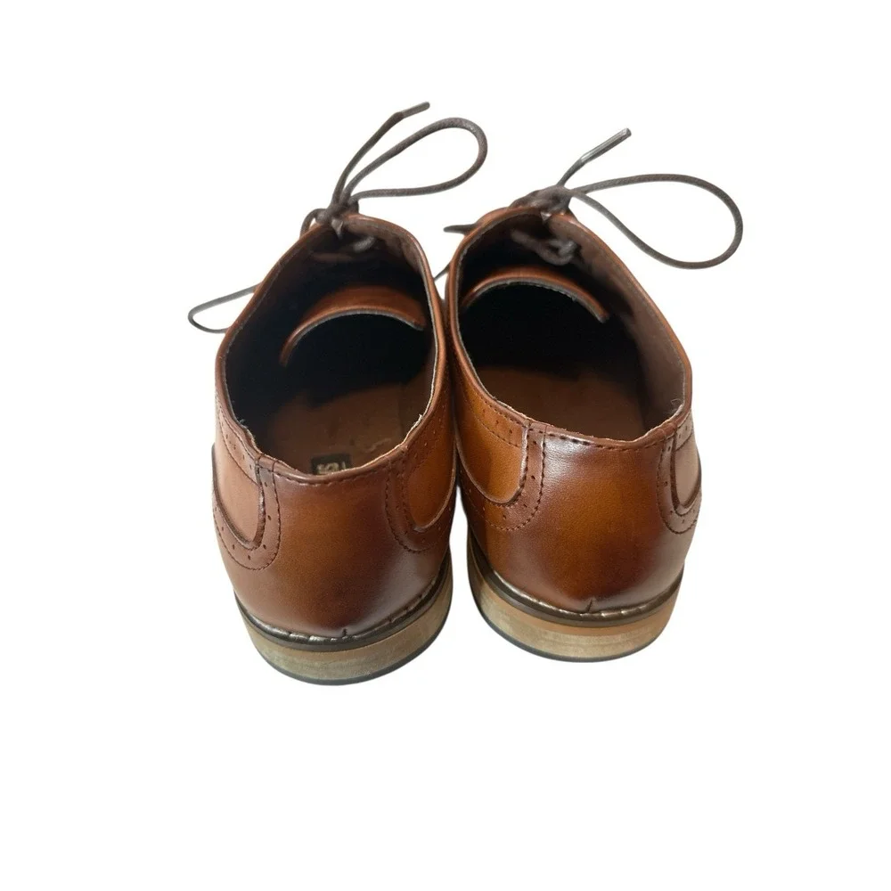 Stacy Adams Boys Dunbar Oxford Cognac Size 6 M Excellent Condition Career Office